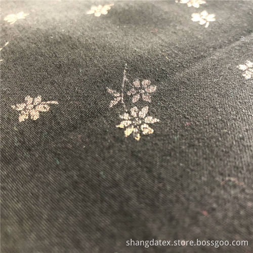 Rayon Satin Plain Dyed With Flower Foil